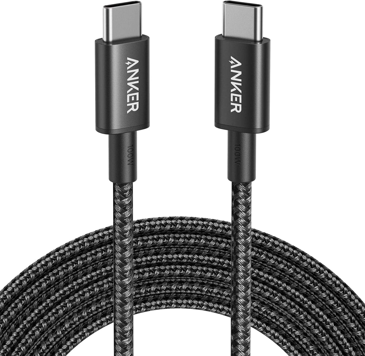 2 Pack 60 Watts Quick Charge Double Braided Cable Type C to C