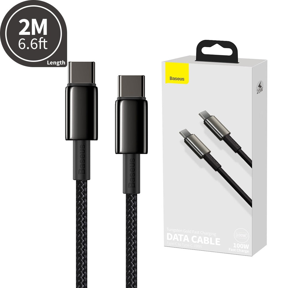 Baseus Premium Gold Fast 100 Watt Charging Data Cable Type-C to C