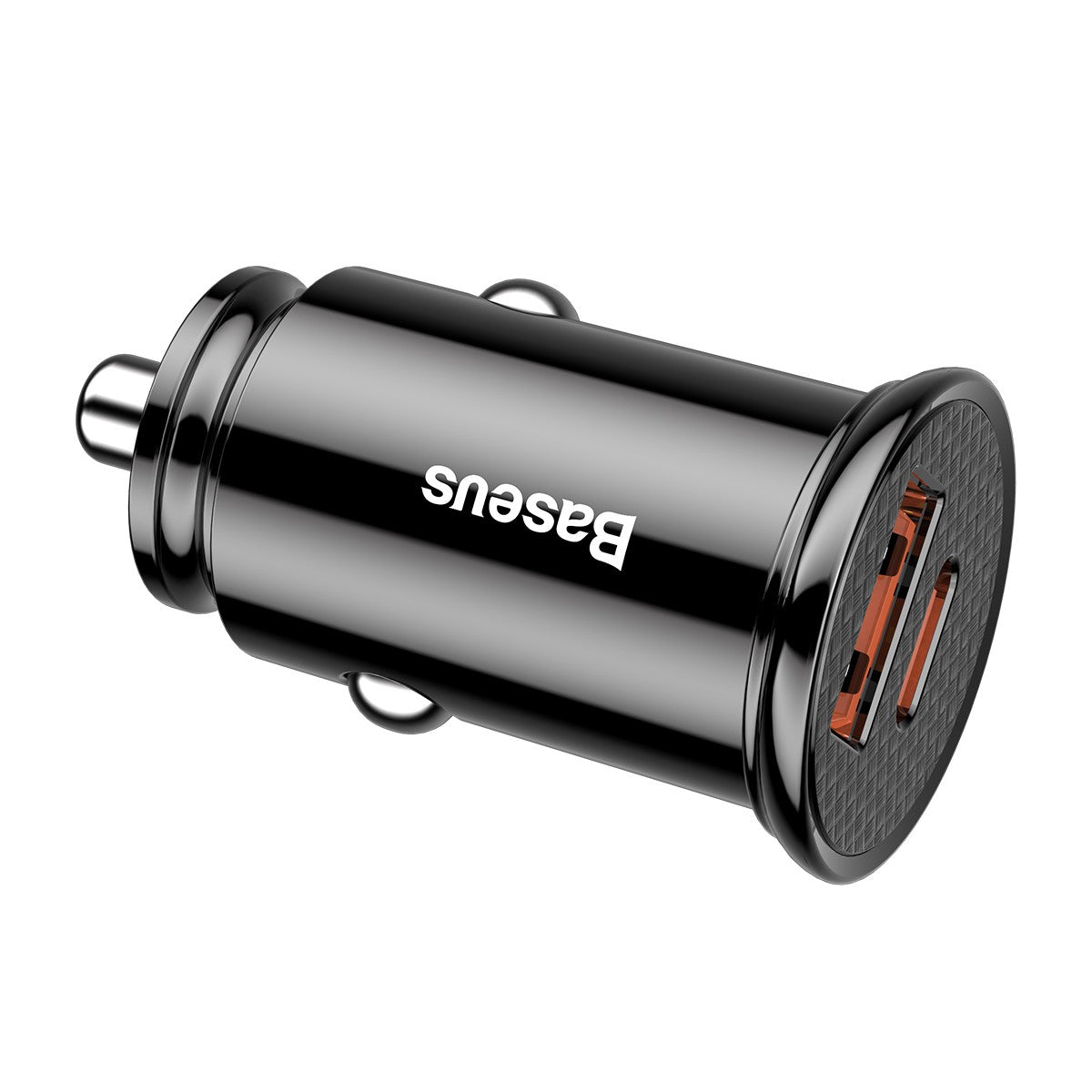 Circular Plastic 30W Dual Port Fast Charger 12V Car Charger (USB & Type C)