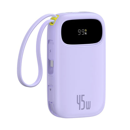 Baseus 45 Watt Dual Integrated Cable Portable Fast Charger 10,000mAh