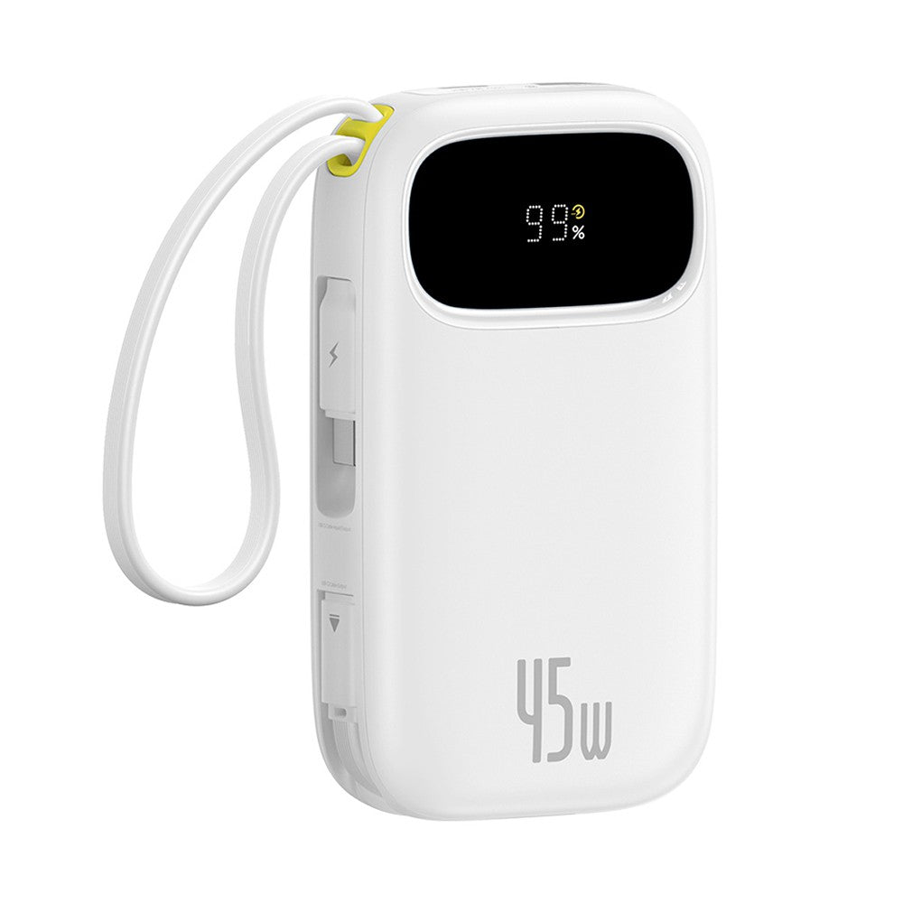 Baseus 45 Watt Dual Integrated Cable Portable Fast Charger 10,000mAh