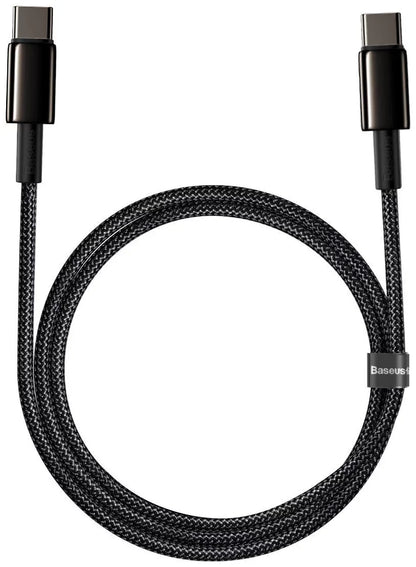 Baseus Premium Gold Fast 100 Watt Charging Data Cable Type-C to C