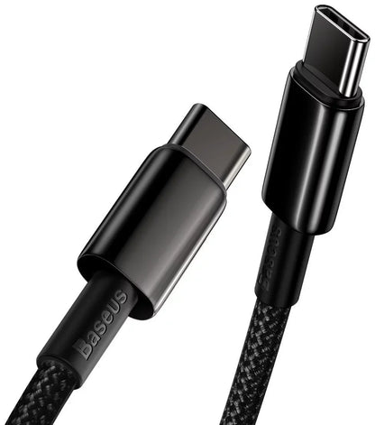 Baseus Premium Gold Fast 100 Watt Charging Data Cable Type-C to C