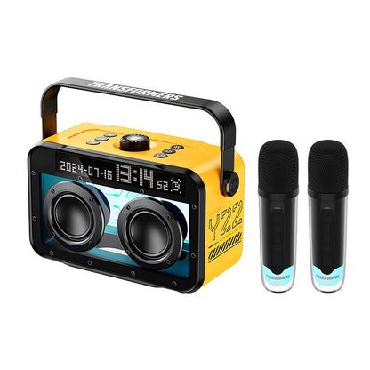 Transformers Portable Karaoke Party Speaker with Dual Wireless Microphones (Bumblebee TF-Y22)
